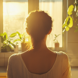 A man standing in front of a sunny window doing a routine out of self-automation