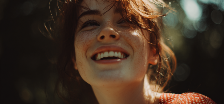Habits of a Happy Brain: Book Overview (Loretta Breuning) A happy woman smiling outside