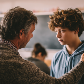 10 to 25 by David Yeager: Book Overview & Lessons In a classroom, a teacher is mentoring a teenage student