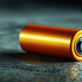 An orange AA battery on its side illustrates how to build willpower by treating it like a battery that drains and charges
