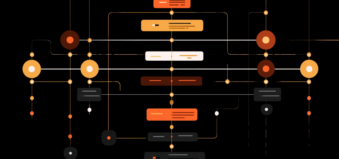 An infographic of connecting lines that represent parallel processing