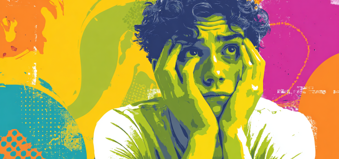 A stressed out person with a scarcity mindset