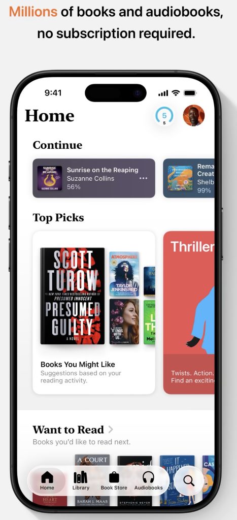 The Apple Books app