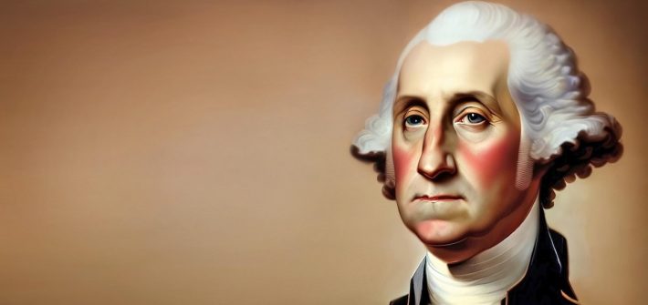Representação artística do presidente George Washington (cabeça e pescoço)