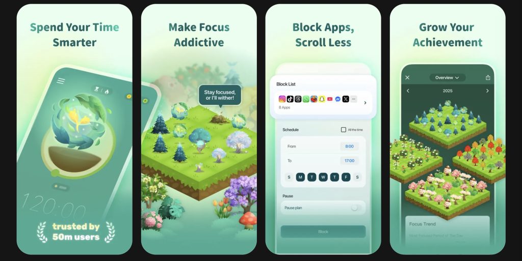 A screenshot of the Forest app in the App Store
