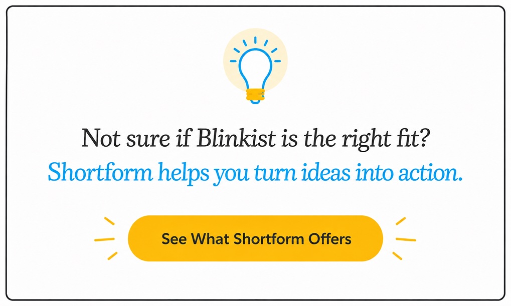 Blinkist Pro vs. Premium and Shortform CTA